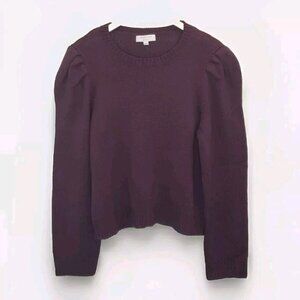 Derek Lam Collective Puff Sleeve Sweater Women's Size XXL Purple Chic Citycore